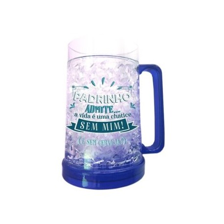 CANECA CERVEJA PADRINHO - PLÁSTICO