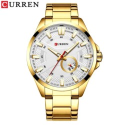 Relógio Curren e bracelete em aço Inoxidável