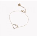 PULSEIRA CORAÇÃO COM ZIRCÔNIAS - AÇO INOXIDÁVEL