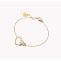 PULSEIRA CORAÇÃO COM ZIRCÔNIAS - AÇO INOXIDÁVEL