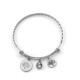 Pulseira Bracelete expansivel em aço Inoxidável com Arvore da Vida