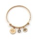 Pulseira Bracelete expansivel em aço Inoxidável com Arvore da Vida