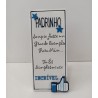 Placa cerâmica com dedicatória para madrinha e padrinho