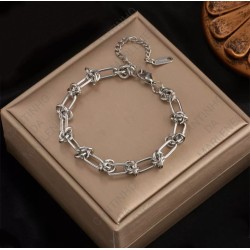 Pulseira em aço Inoxidável em malha com nós
