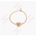 PULSEIRA REDOMA CORAÇÃO COM ZIRCÔNIAS MÃE - AÇO INOXIDÁVEL