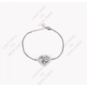 PULSEIRA REDOMA CORAÇÃO COM ZIRCÔNIA COM A PALAVRA MÃE - AÇO INOXIDÁVEL