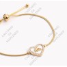 PULSEIRA AJUSTÁVEL CORAÇÃO PALAVRA MÃE - AÇO INOXIDÁVEL